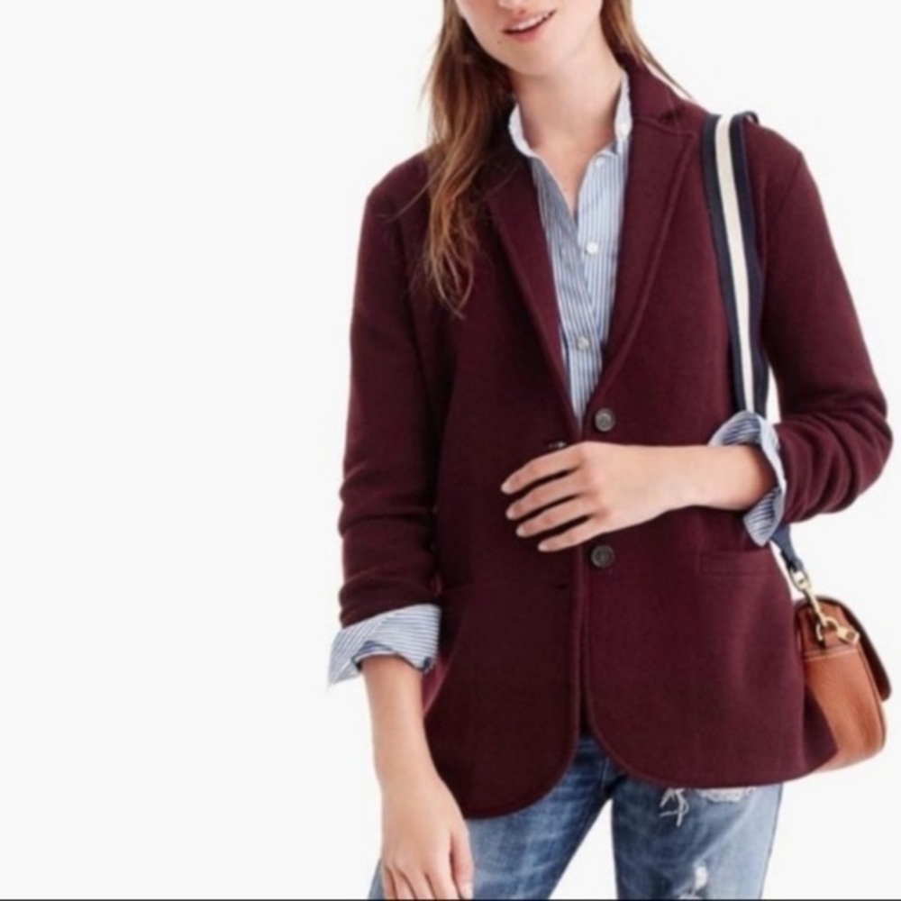 J. Crew Factory Women's Burgundy Blazer